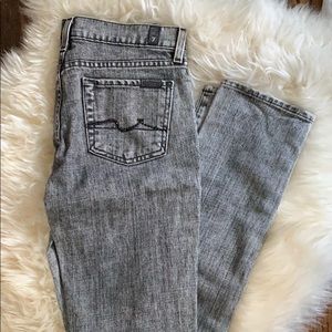 7 for All Mankind grey bedazzled jeans 26